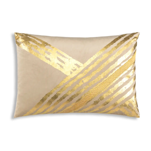 glam style Zara Beige Lumbar Pillow