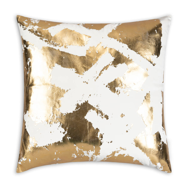 glam style Zara Ivory Gold Pillow