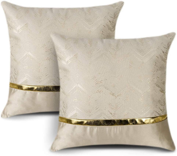 glam style Luxury Throw Pillow Cover with gold accent