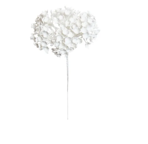 glam style Luxury White Glittered Queen Ann's Lace Pick 8"