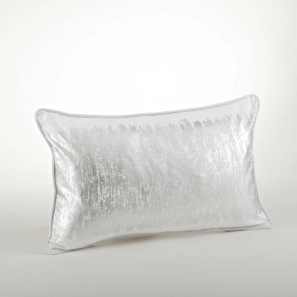Glam Style Metallic Banded Design Pillow - Down Filled