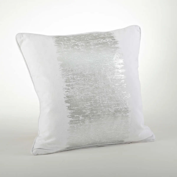 glam style Metallic Banded Design Pillow - Down Filled