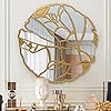 glam style Modern Gold Round Wall Mirror 31.5 Inches