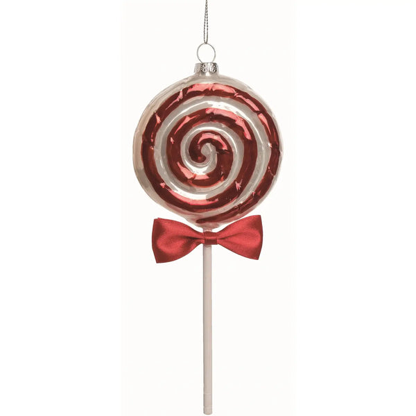 glam style Sale Glass Red Peppermint Pop Ornament (set of 4)