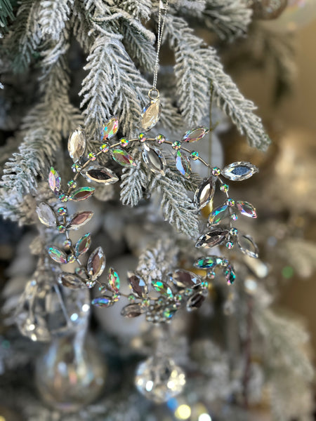 Glam Style Small Luxury Crystal Wreath For Christmas 5 Inches