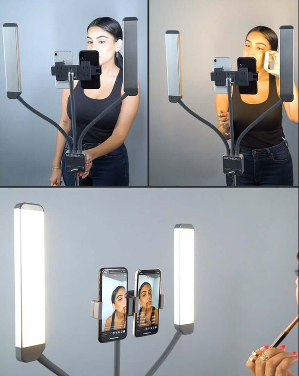 Glamcor Dual Phone Clip Bar - For Multimedia Models GREY