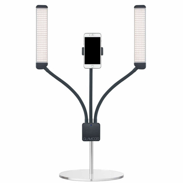 Glamcor Round Acrylic Table Base CLEAR/SILVER