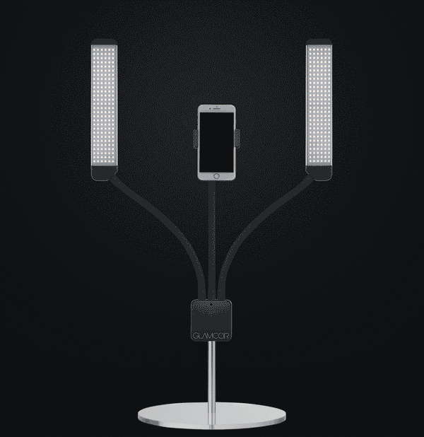 Glamcor Round Acrylic Table Base CLEAR/SILVER