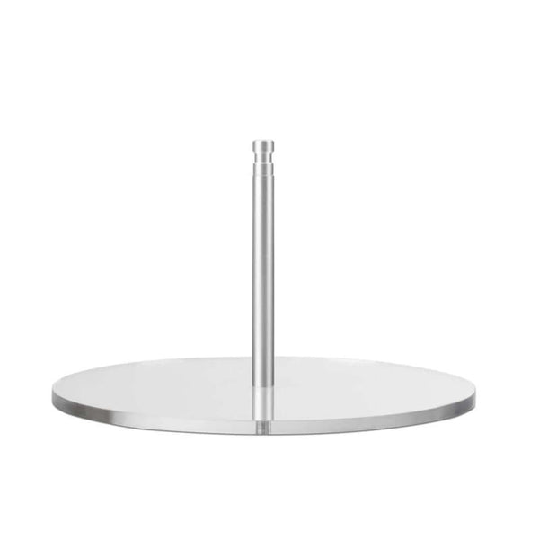 glamcor Round Acrylic Table Base CLEAR/SILVER