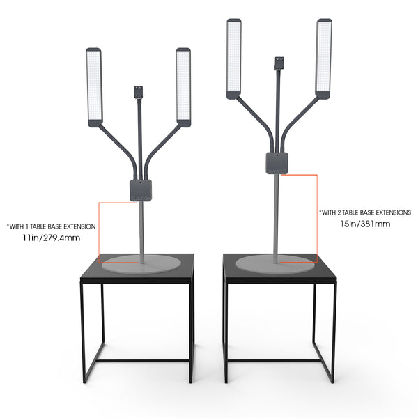 Glamcor Table Base Extensions SILVER
