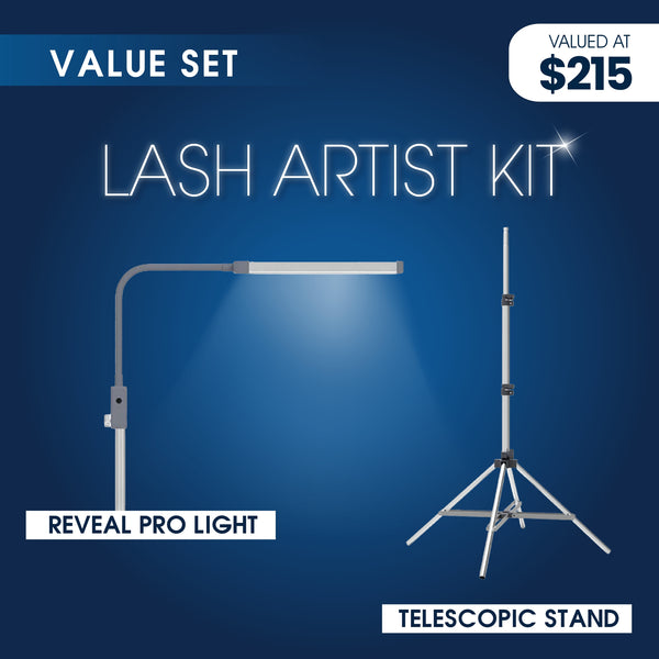 glamcor NAIL ARTIST BUNDLE GREY/SILVER / TELESCOPIC STAND