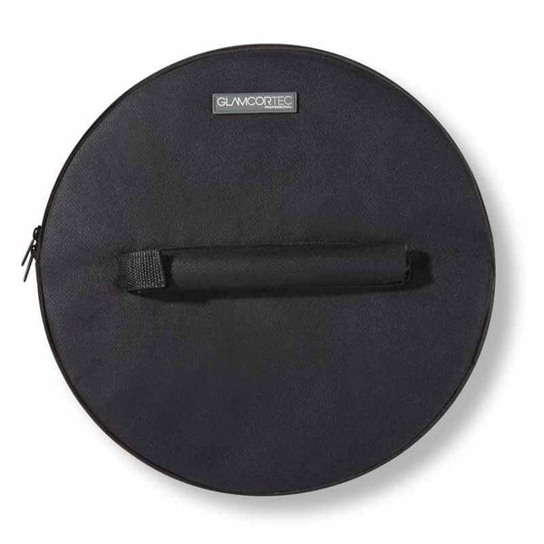 Glamcor Round Acrylic Table Base | SAMPLE SALE LIKE NEW / CLEAR/SILVER