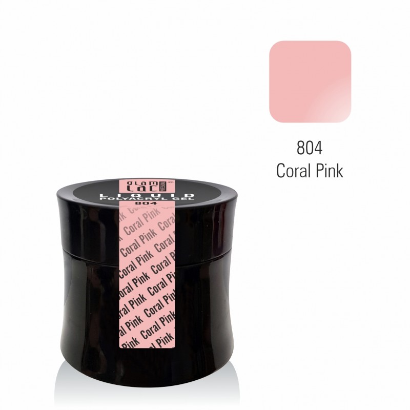 glamlac 15ml Jar #804 Liquid Polyacryl Gel Coral Pink