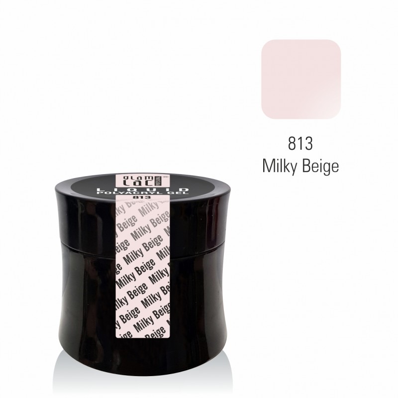 glamlac 15ml Jar #813 Liquid Polyacryl Gel Milky Beige