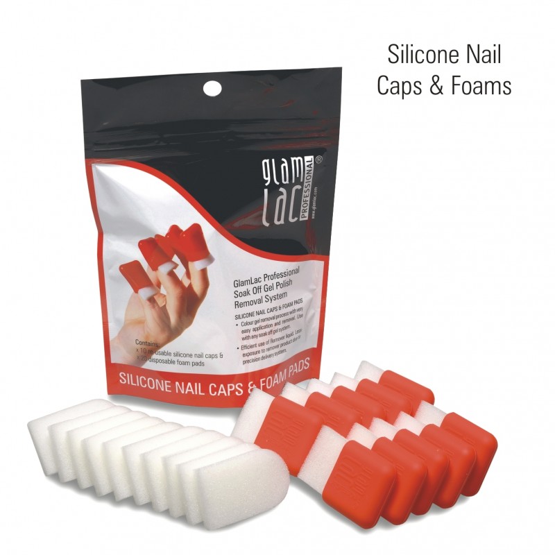 glamlac Silicone nail caps & foams