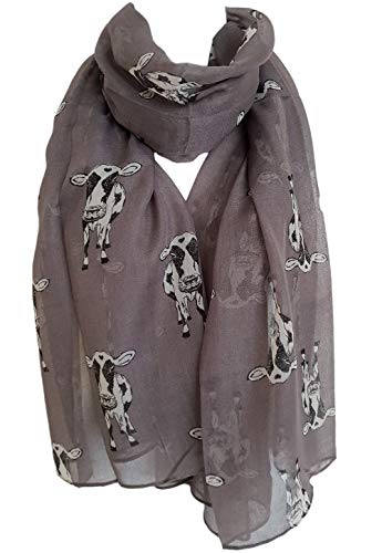 Glamlondon Cow Print Scarf Farm Animal Womens Ladies Fashion Soft Big Shawl Wrap