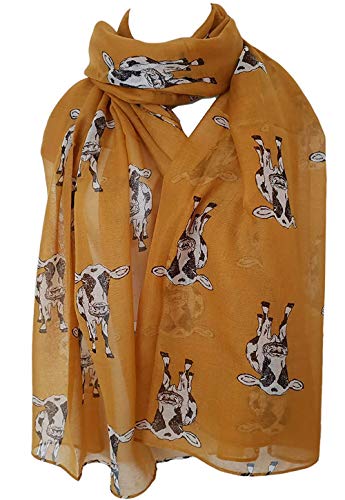 Glamlondon Cow Print Scarf Farm Animal Womens Ladies Fashion Soft Big Shawl Wrap