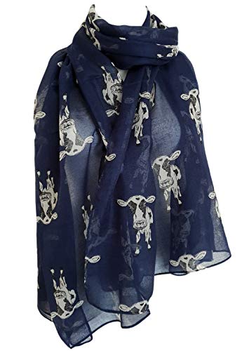 glamlondon Cow Print Scarf Farm Animal Womens Ladies Fashion Soft Big Shawl Wrap