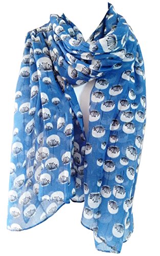 Glamlondon Dandelion Scarf Floating Dandelions Flower Print Fashion Ladies Womens Classy Big Wrap