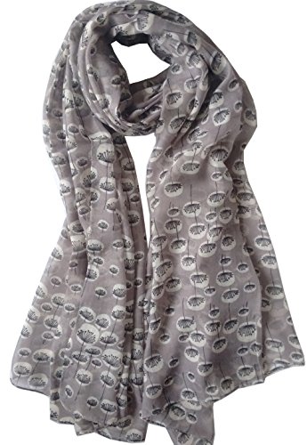 Glamlondon Dandelion Scarf Floating Dandelions Flower Print Fashion Ladies Womens Classy Big Wrap