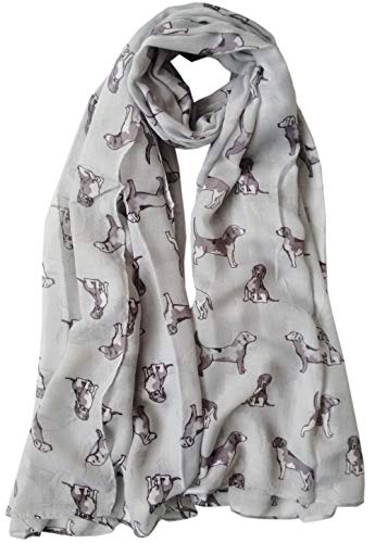 Glamlondon Dog Print Scarf Cute Dogs Pet Animal Womens Ladies Long Big GlamLondon Wrap