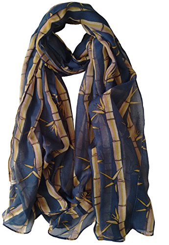 Glamlondon GlamLondon Bamboo Stems Print Scarf Ladies Fashion Floral Shawl Wrap