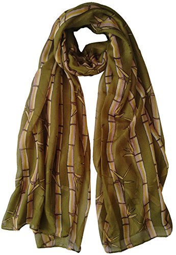 glamlondon GlamLondon Bamboo Stems Print Scarf Ladies Fashion Floral Shawl Wrap