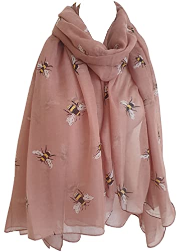 Glamlondon GlamLondon Bee Scarf Bumble Bees Pattern Ladies Design Printed Scarves