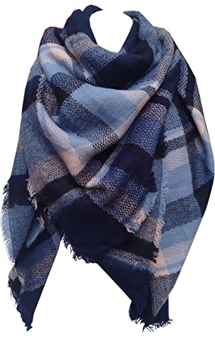 Glamlondon GlamLondon Blanket Scarf Warm Winter Womens Ladies Tartan Square Plaid Check Wrap Shawl