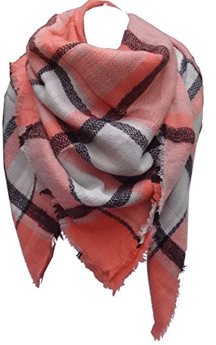 glamlondon GlamLondon Blanket Scarf Warm Winter Womens Ladies Tartan Square Plaid Check Wrap Shawl