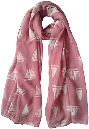 Glamlondon GlamLondon Boat Print Scarf Ladies Sailing Boats Unique Fashion Shawl Wrap