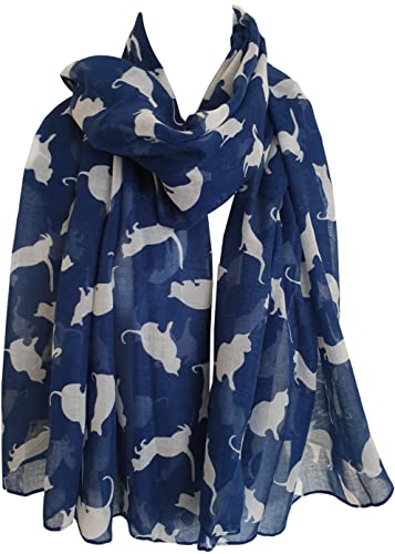 glamlondon GlamLondon Cat Print Scarf Ladies Fashion Animal Print Soft Kitty Kitten Shawl Wrap