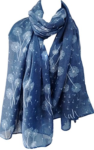 Glamlondon GlamLondon Dandelion Scarf Scatter Dandelions Flower Print Fashion Ladies Womens Classy Big Wrap