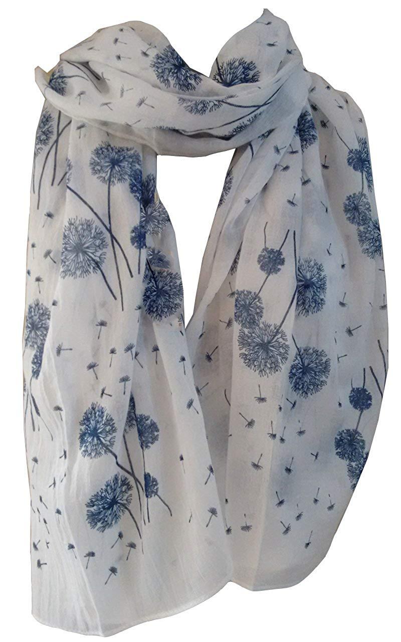 glamlondon GlamLondon Dandelion Scarf Scatter Dandelions Flower Print Fashion Ladies Womens Classy Big Wrap