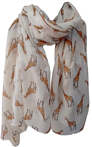 Glamlondon GlamLondon Giraffe Print Scarf Latest Fashion Ladies Modern Giraffa Animal Horse Wrap Shawl