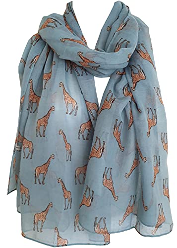 Glamlondon GlamLondon Giraffe Print Scarf Latest Fashion Ladies Modern Giraffa Animal Horse Wrap Shawl