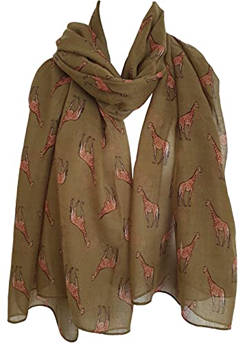 Glamlondon GlamLondon Giraffe Print Scarf Latest Fashion Ladies Modern Giraffa Animal Horse Wrap Shawl