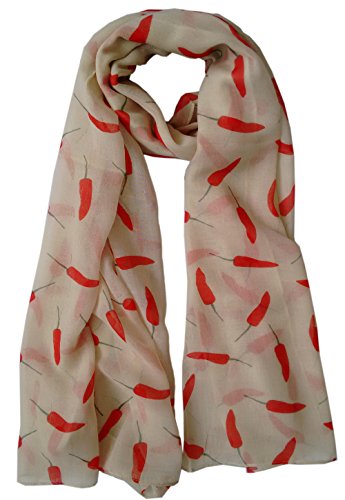 Glamlondon GlamLondon Women's Chillies Print Scarf
