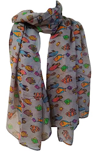 glamlondon GlamLondon Women's Fish Print Scarf