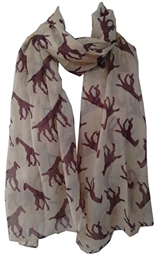 glamlondon GlamLondon Women's Giraffe Print Scarf