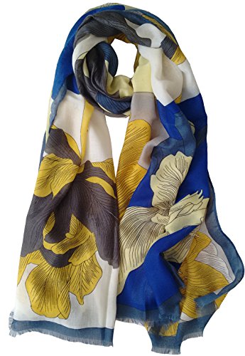 Glamlondon GlamLondon Women's Peonies Print Scarf