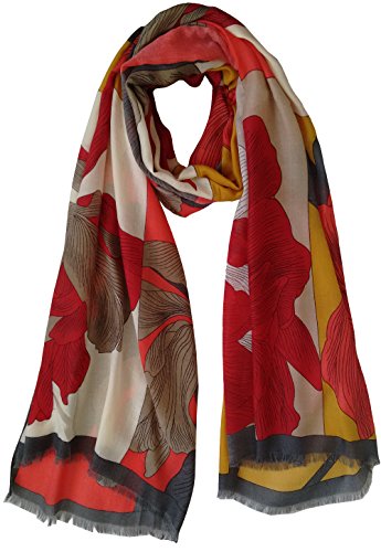 Glamlondon GlamLondon Women's Peonies Print Scarf
