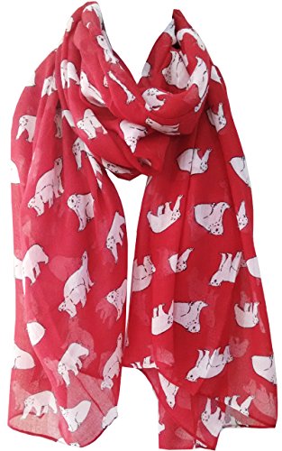 Glamlondon GlamLondon Ladies Polar Bears Printed Scarf