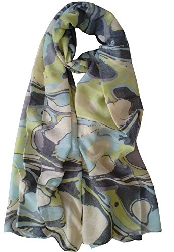 Glamlondon GlamLondon Marble Pattern Scarf Large Size Fashionable Marbled Printed Women Multi Purpose Wrap
