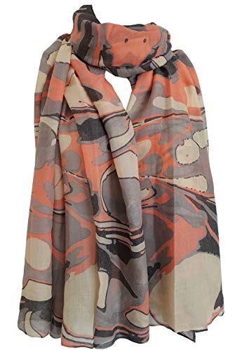 glamlondon GlamLondon Marble Pattern Scarf Large Size Fashionable Marbled Printed Women Multi Purpose Wrap