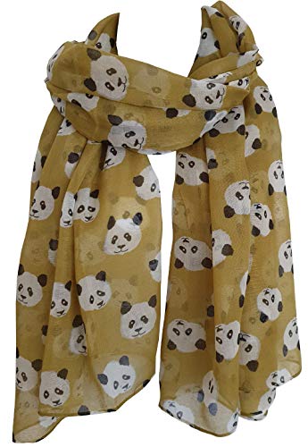 Glamlondon GlamLondon Panda Print Scarf Large Size Fashionable Cute Pandas Animal Printed Women Wrap