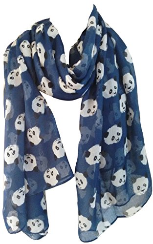 Glamlondon GlamLondon Panda Print Scarf Large Size Fashionable Cute Pandas Animal Printed Women Wrap