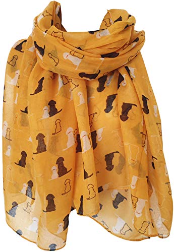 Glamlondon GlamLondon Retriever Labrador Dog Scarf Women's Fashion Large Lightweight Wrap Scarves