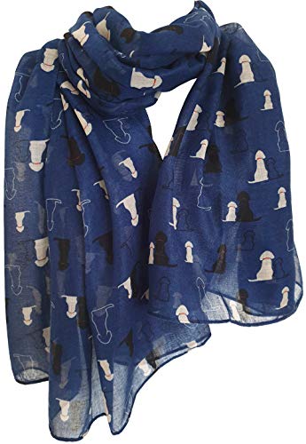 Glamlondon GlamLondon Retriever Labrador Dog Scarf Women's Fashion Large Lightweight Wrap Scarves