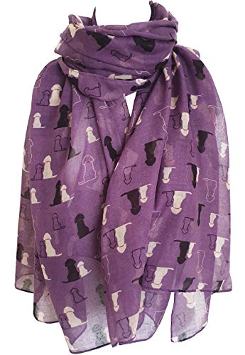 Glamlondon GlamLondon Retriever Labrador Dog Scarf Women's Fashion Large Lightweight Wrap Scarves